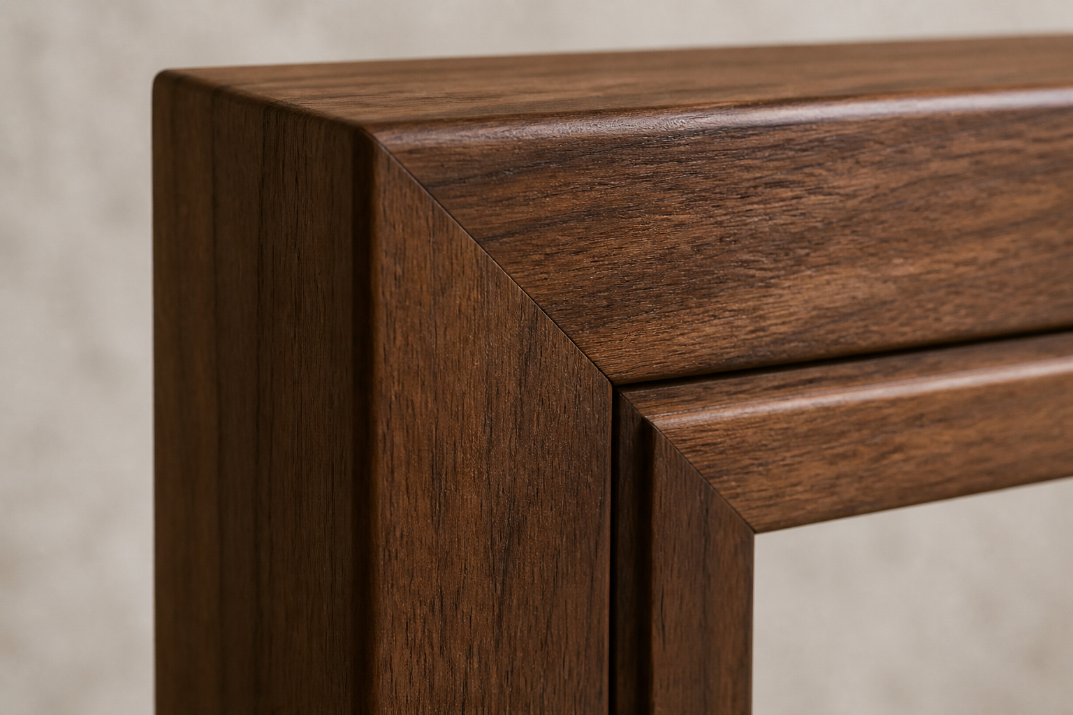 Detailaufnahme von feiner Holzverarbeitung